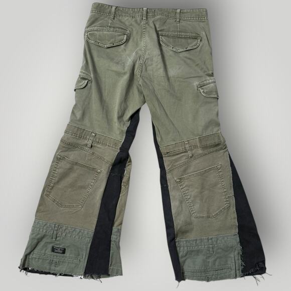 Lovant Men’s Patchwork Cargo Pants Wide Leg  Deconstructed Y2K Style - Picture 5 of 11